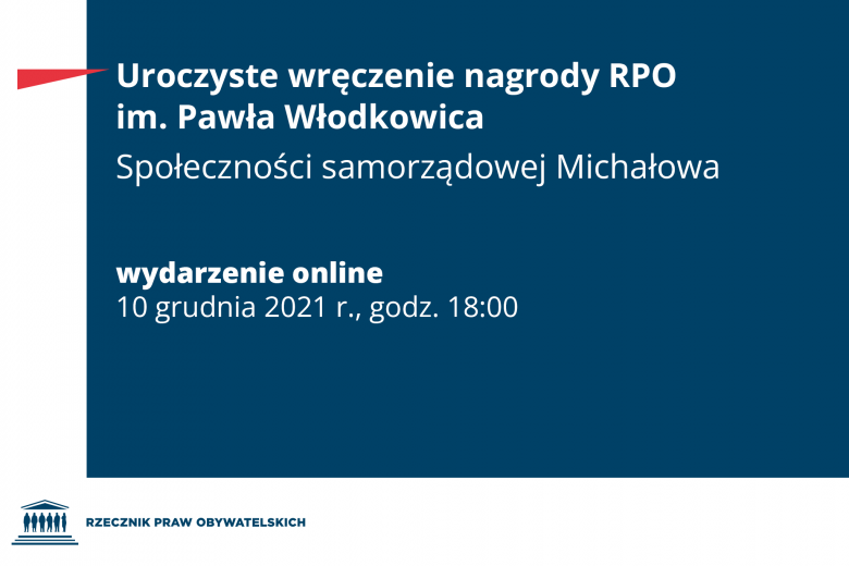 uroczystość wręczenia Nagrody RPO im. Pawła Włodkowica 10 grudnia o 18:00