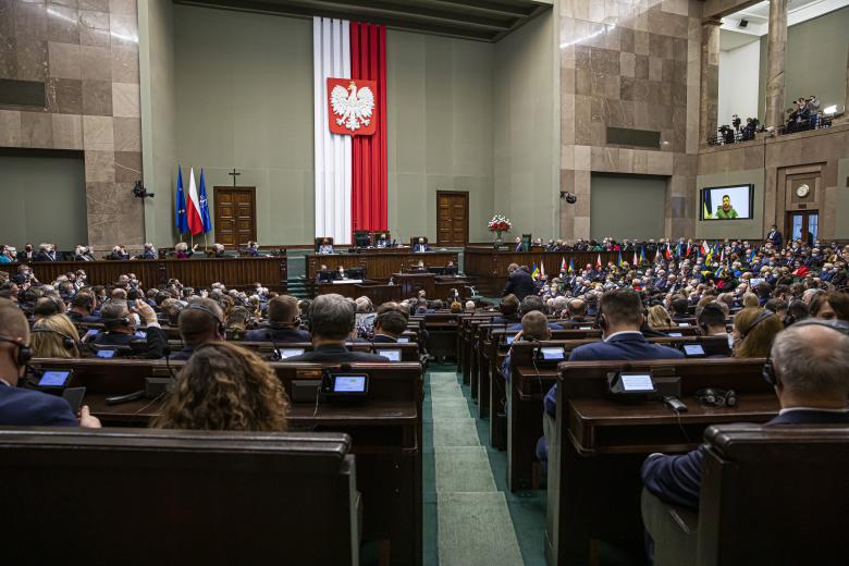 Sala posiedzeń w Sejmie w czasie posiedzenia
