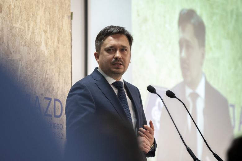 RPO Marcin Wiącek przemawiający do uczestników zjazdu.