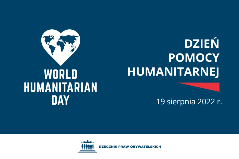 Plansza z tekstem "Dzień Pomocy Humanitarnej - 19 sierpnia 2022"