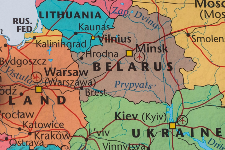 Polska i Białoruś na mapie