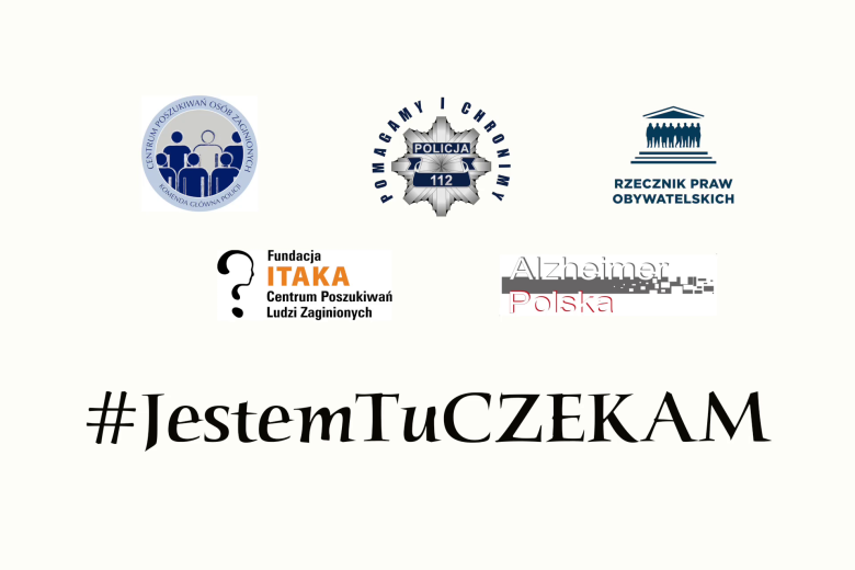 Grafika przedstawiająca logotypy partnerów kampanii społecznej #JestemTuCzekam