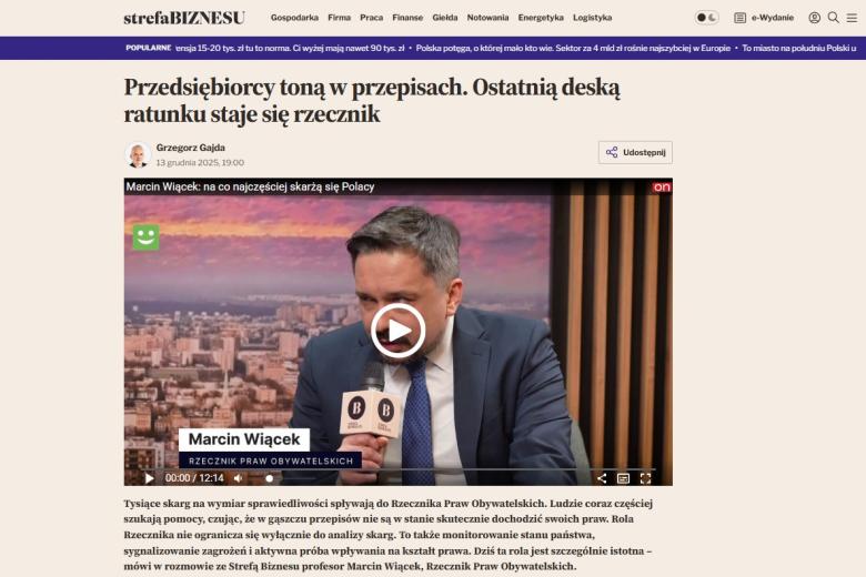 RPO w studio Strefa Biznesu 15.12.2025