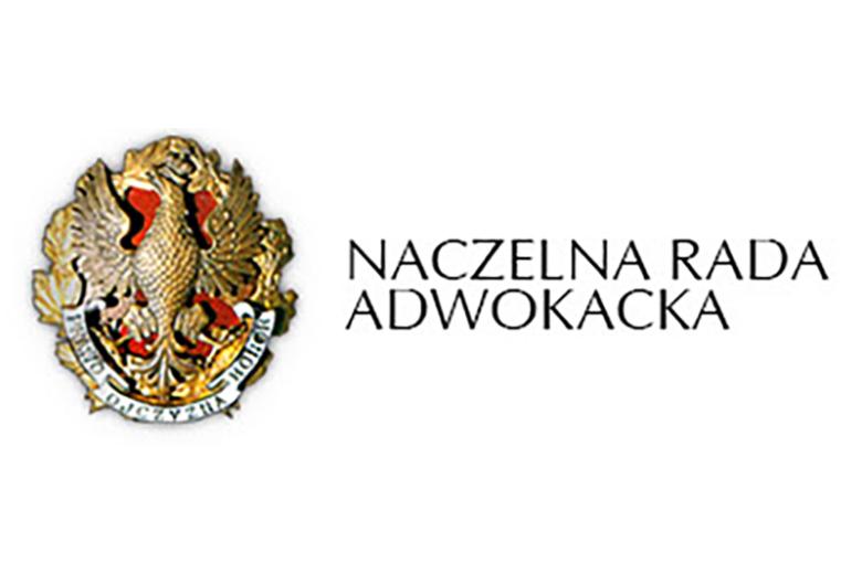 Logo z tekstem Naczelna Rada Adwokacka