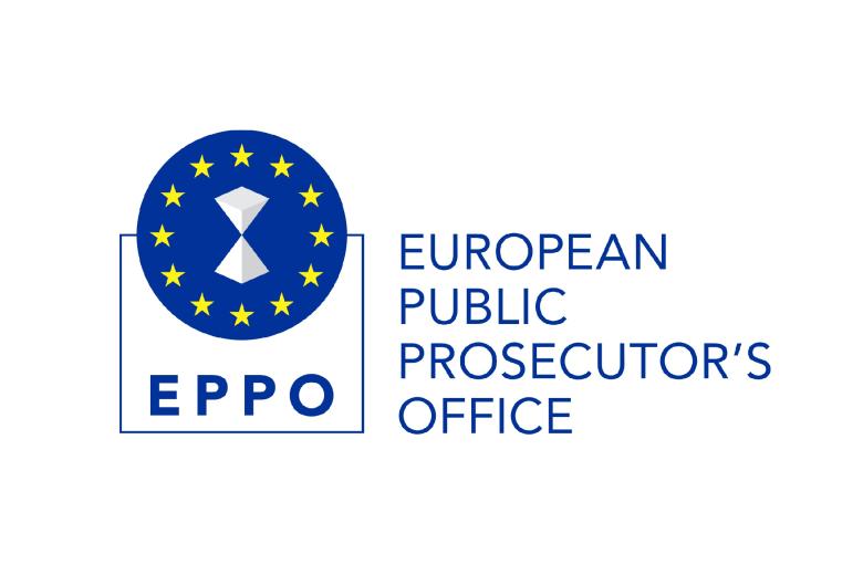 logotyp prokuratury europejskiej ze znakiem graficznym i tekstem "EPPO - European Public Prosecutor's Office"