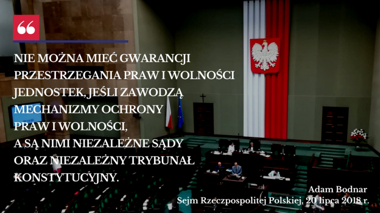 Mem na zdjęciu Sejmu, w którym 20 lipca przemawia RPO Adam Bodnar