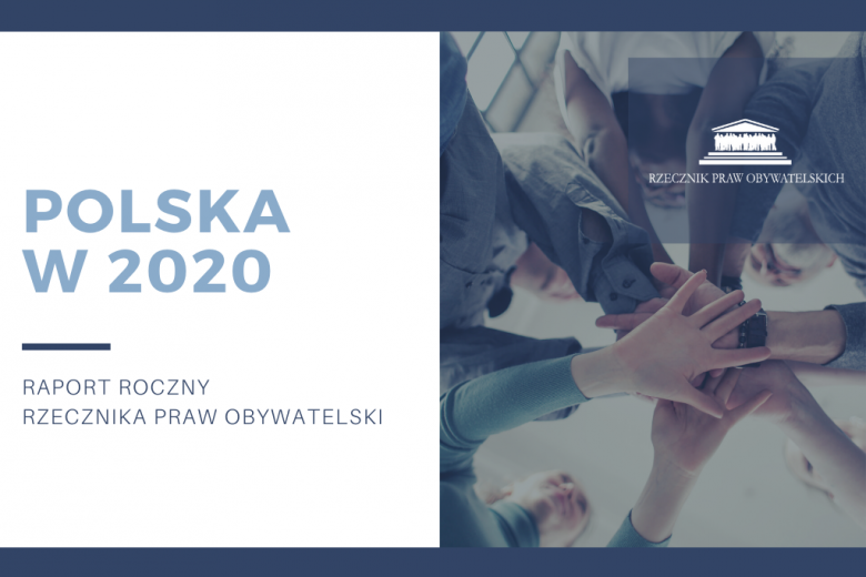 Grafika z napisem "Polska 2020 - raport roczny RPO"