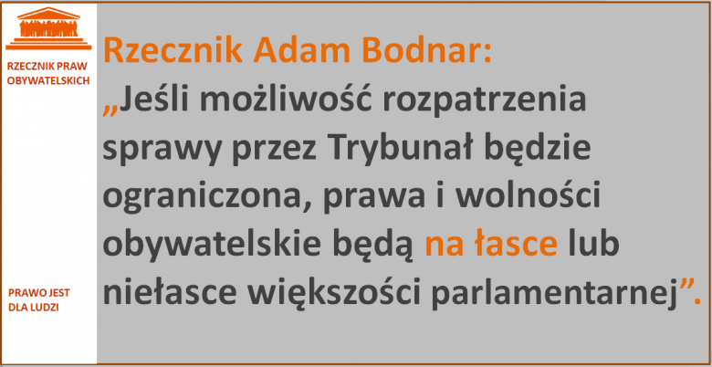 in the picture: speech of Adam Bodnar