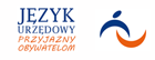 Logo strony Język urzędowy. Na obrazku jest napis Język Urzędowy PRZYJAZNY OBYWATELOM. Link prowadzi zewnętrznej strony www.jezykurzedowy.pl .