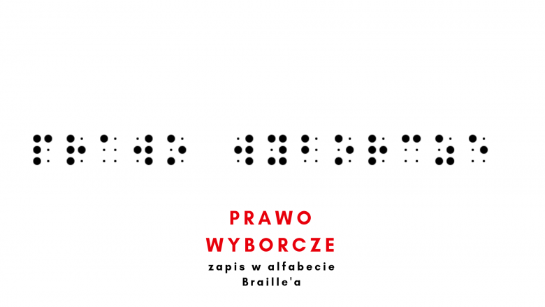 Napis w alfabecie Braille'a  symbolizujący problem