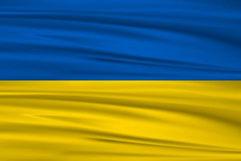 Niebiesko żółta flaga Ukrainy