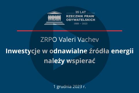 Plansza z tekstem "ZRPO Valeri Vachev - "
