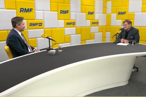 Marcin Wiącek w studio RMF FM