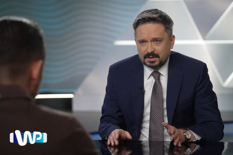 Marcin Wiącek w studio Wp.pl