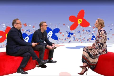 Sylwia-Gregorczyk-Abram w studio TVP Info