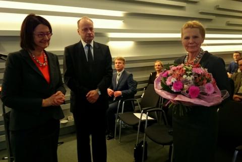 na zdjęciu prof. Irena Lipowicz, dyr. Marek Łukaszuk z Biura RPO i Ewa Kochanowska