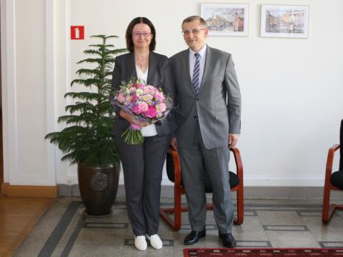 na zdjęciu prof. Irena Lipowicz i Krzysztof Kwiatkowski