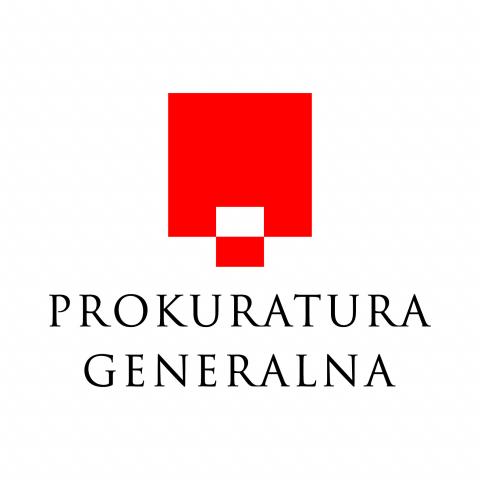grafika przedstawiająca czerwone logo Prokuratury Generalnej