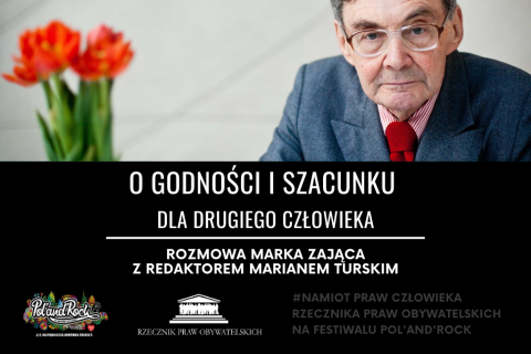 Grafika ze zdjęciem uczestnika debaty