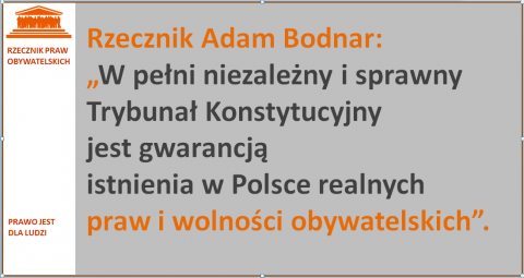 in the picture: speech of Adam Bodnar